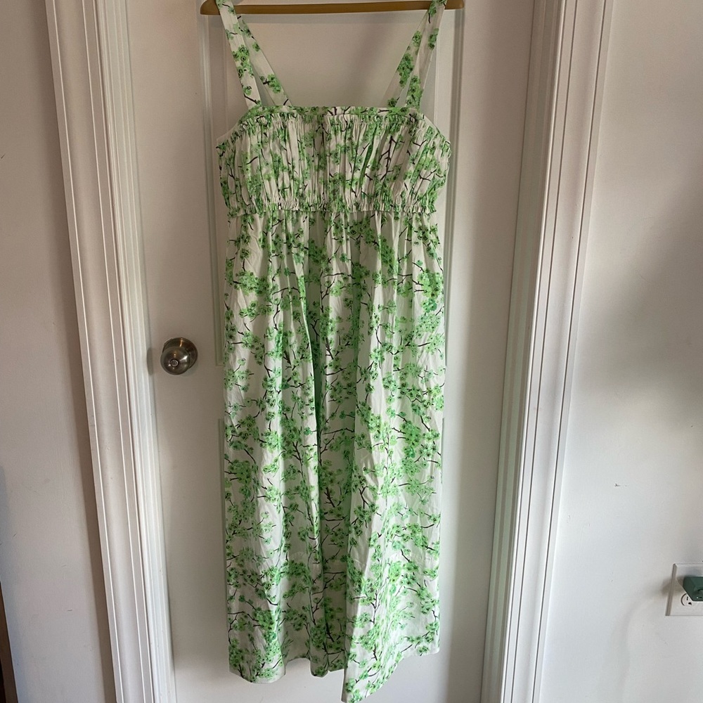 Prettiest spring JCrew midi/maxi dreas